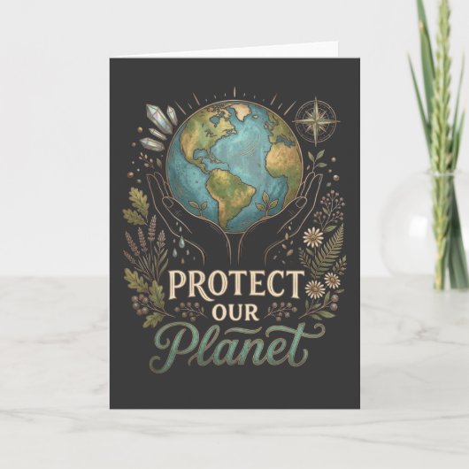 Cool Natuurliefhebber Bescherm onze planeet aarde Kaart (Voorkant)