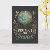 Cool Natuurliefhebber Bescherm onze planeet aarde Kaart (Gele Bloem)