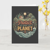 Cool Natuurliefhebber Bescherm onze planeet aarde  Kaart (Gele Bloem)