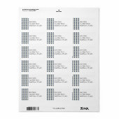 Cool Navy Blauw en Grijs Argyle Diamond Patroon Etiket (Full Sheet)