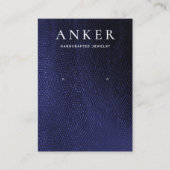 Cool Navy Blue Leather Earring Display Visitekaartje (Voorkant)