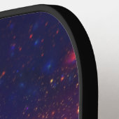Cool Navy Blue Monogram Aangepast galaxy Nebula Pickleball Paddle (Links Detail)