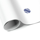 Cool Navy Blue Retro Tennis Racquets Patroon Cadeaupapier (Rol Hoek)