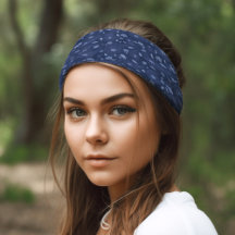 Cool Navy en Lichtblauw Patroon Paisley