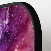 Cool Nebula Galaxy Monogram Naam Paars Pickleball Paddle (Links Detail)