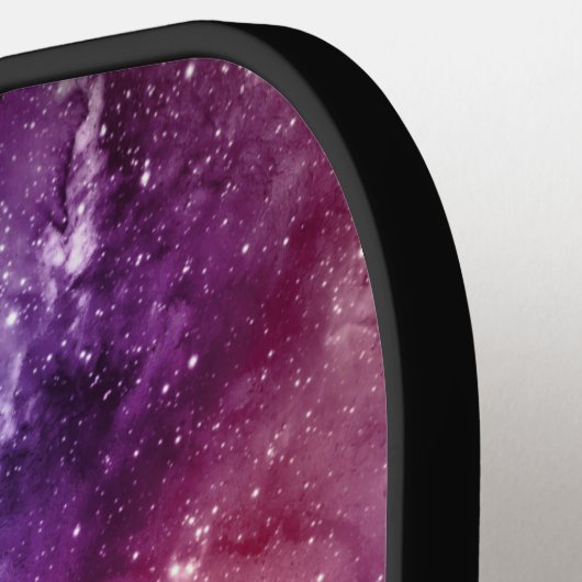 Cool Nebula Galaxy Monogram Naam Paars Pickleball Paddle (Links Detail)