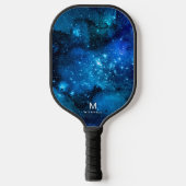 Cool Nebula Galaxy Monogram Naam Pickleball Paddle (Voorkant)