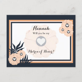Cool Nectar Maid of Honor Aanvraag Bloemen Briefka Briefkaart