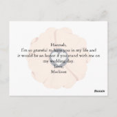 Cool Nectar Maid of Honor Aanvraag Bloemen Briefka Briefkaart (Achterkant)