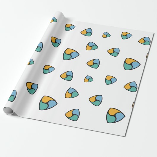 Cool NEM Cryptocurrency Coin Sign Patroon Cadeaupapier (Uitgerold)