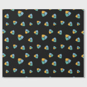 Cool NEM Cryptocurrency Coin Sign Pattern Black Cadeaupapier (Vlak)