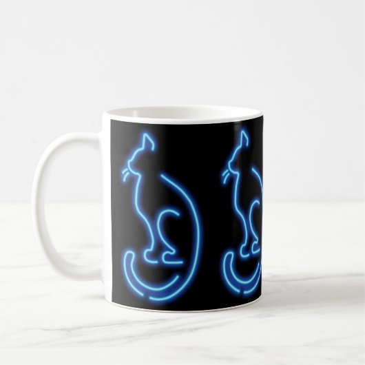 Cool Neon Cat Koffiemok (Links)