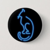 Cool Neon Cat Ronde Button 5,7 Cm (Voorkant)