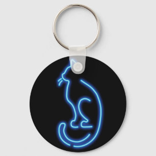 Cool Neon Cat Sleutelhanger