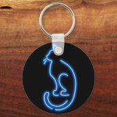 Cool Neon Cat Sleutelhanger (Voorkant)