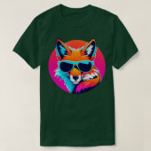 Cool Neon Fox Kleine Versie TShirt (Design voorkant)