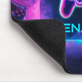 Cool Neon Gamer Controller Gepersonaliseerd Muismat (Hoek)