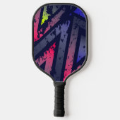 Cool Neon gekleurde driehoeken Achtergrond Pickleball Paddle (Achterkant)