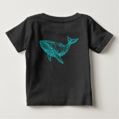 Cool Neon Geometric Whale T-Shirt for Kid (Achterkant)