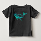 Cool Neon Geometrische Wal T-shirt voor Kinderen (Achterkant)