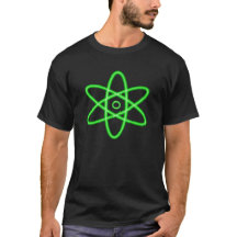 Cool Neon Green Atomic Symbool