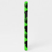 Cool Neon Green Brush Stroke Achtergrond Gepersona iPhone Hoesje (Rechterkant)