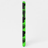 Cool Neon Green Brush Stroke Achtergrond Gepersona iPhone Hoesje (Linkerkant)
