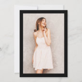 Cool neon green script retro zwarte foto Sweet 16 Kaart (Achterkant)