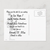 Cool Neon Las Vegas Wedding Sign Aankondigingskaart (Achterkant)
