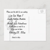 Cool Neon Las Vegas Wedding Sign Aankondigingskaart (Achterkant)