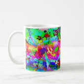 Cool Neon Rainbow Splatter Koffiemok (Links)