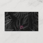 Cool neon roze tekenvolgorde bedankt zwart blad visitekaartje (Achterkant)