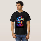 Cool Neon Sinterklaas met Zonnebril - Levendig T-shirt (Voorkant volledig)