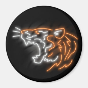 Cool Neon Tiger Magneet