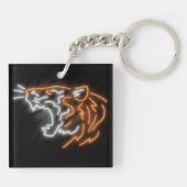 Cool Neon Tiger Sleutelhanger (Achterkant)
