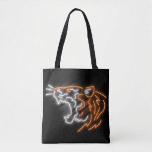 Cool Neon Tiger Tote Bag