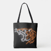 Cool Neon Tiger Tote Bag (Achterkant)