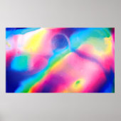 Cool Neon Unicorn Holographic Background Poster (Voorkant)