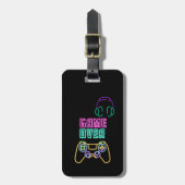 Cool Neon videogame. Bagagelabel (Voorkant verticaal)