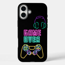 Cool Neon videogame. iPhone 16 Plus Hoesje