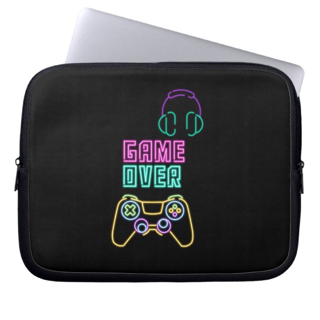 Cool Neon videogame. Laptop Sleeve (Voorkant)