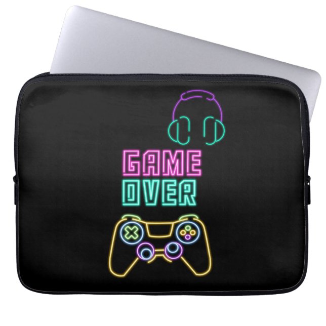 Cool Neon videogame. Laptop Sleeve (Voorkant)