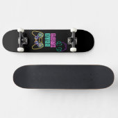 Cool Neon videogame. Persoonlijk Skateboard (Horizontaal)