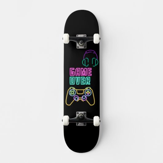 Cool Neon videogame. Persoonlijk Skateboard (Voorkant)