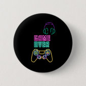 Cool Neon videogame. Ronde Button 5,7 Cm (Voorkant)