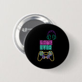 Cool Neon videogame. Ronde Button 5,7 Cm (Voorkant /achterkant)