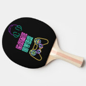 Cool Neon videogame. Tafeltennisbatje (Zijkant)