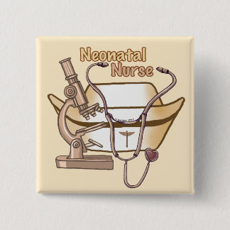 Cool Neonatal Nurse Vierkante Button 5,1 Cm