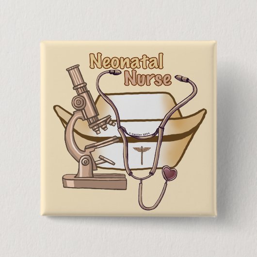 Cool Neonatal Nurse Vierkante Button 5,1 Cm (Voorkant)