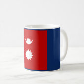 Cool Nepal Flag Koffiemok (Voorkant rechts)
